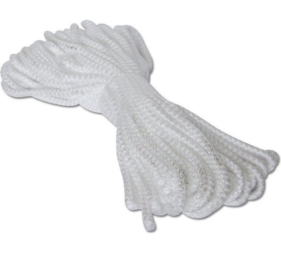 Вязано-плетенный шнур (ПП, 3 мм, хозяйственный, белый, 50 м) Tech-Krep 139923 1