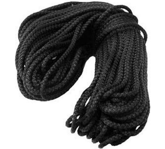 Вязано-плетенный шнур (ПП, 5 мм, хозяйственный, черный, 20 м) Tech-Krep 139944 1