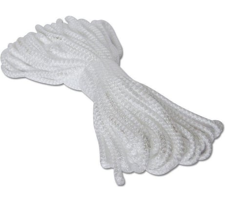 Вязано-плетенный шнур (ПП, 8 мм, хозяйственный, белый, 20 м) Tech-Krep 139951