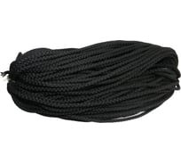Вязаный шнур (ПП, 12 мм, с сердцевиной, универсальный, черный, 10 м) Tech-Krep 139958