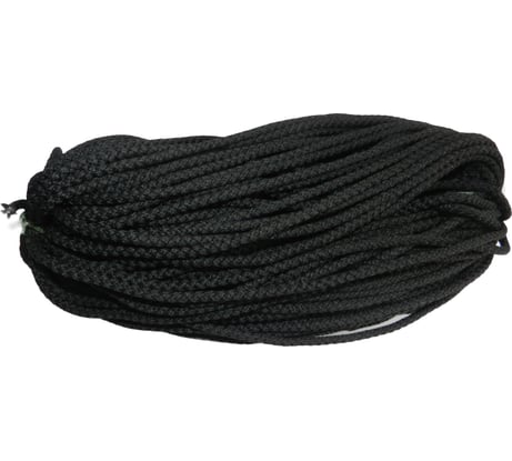 Шнур вязаный ПП 2 мм с серд., универс., черный Zitar 50 м 140322