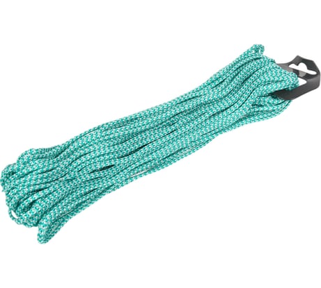 Плетеный шнур Tech-Krep ПП, 3 мм, с сердечником, 16-прядный, высокопрочный, цветной, 20 м 139907