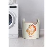 Корзина для хранения вещей JOYARTY Натуральная любовь 35x35 см gaba_422689_S