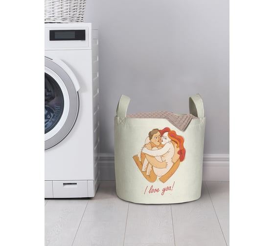 Корзина для хранения вещей JOYARTY Натуральная любовь 35x35 см gaba_422689_S 1