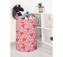 Корзина для игрушек JOYARTY Много сердец 40x60 см toba_422653_L