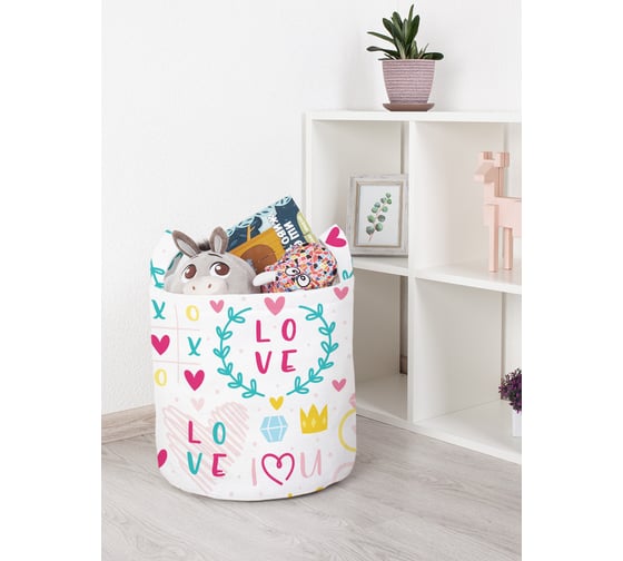 Корзина для игрушек JOYARTY Крестики-нолики 35x35 см toba_422663_S 1