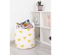 Корзина для игрушек JOYARTY Желтые сердечки 35x35 см toba_422717_S
