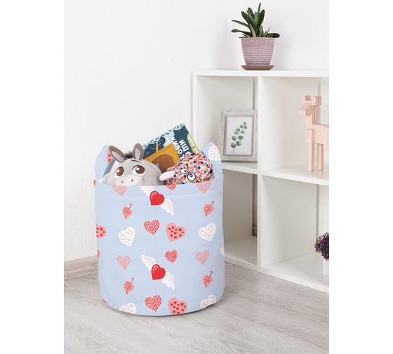 Корзина для игрушек JOYARTY Окрыленные сердца 35x35 см toba_422692_S 1