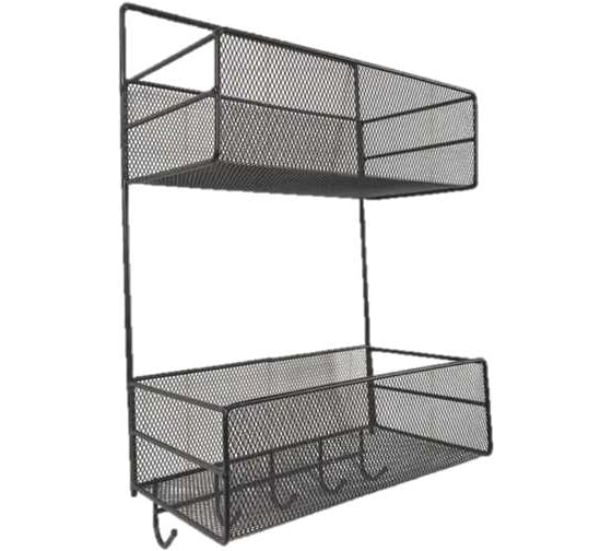 Подвесная корзина Union с крючками 2 шт., 2 яруса, 5 крючков, 26x13x42.5 см 21BT1210B 1