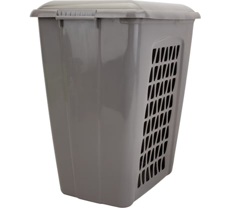 Корзина для белья Martika Молетта прямоугольная 60л с крышкой пыльно-серая С702ПСЕР