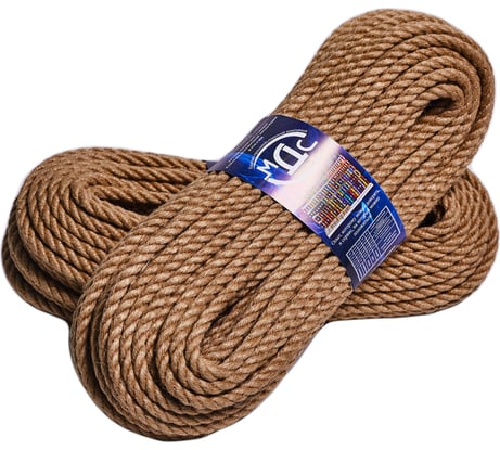 Джутовый канат ТОРГОВО-ПРОИЗВОДСТВЕННАЯ КОМПАНИЯ МДС 8 мм, 50 м 7930050322384