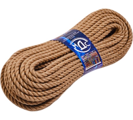 Джутовый канат ТОРГОВО-ПРОИЗВОДСТВЕННАЯ КОМПАНИЯ МДС 8 мм, 100 м 7930050322537