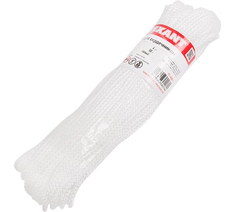 Шнур с сердечником 4мм 50м (белый) REXANT 77-1450-1