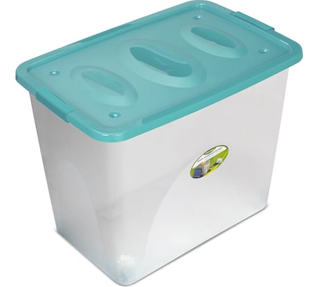 Универсальный ящик Martika Астело 600x400x480 мм, на колесиках, бирюзовый С667БИР