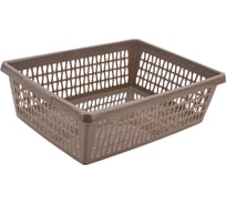Корзина для хранения Martika Велетта 38x28x11 см, коричнево-серая С714КСЕР