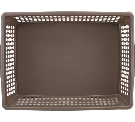Корзина для хранения Martika Велетта 38x28x11 см, коричнево-серая С714КСЕР