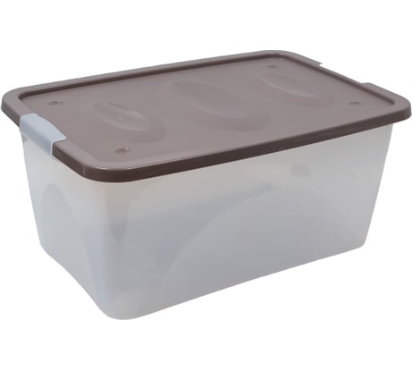 Универсальный ящик Martika Астело 600x400x280 мм, на колесиках, коричнево-серый С665КСЕР