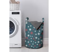 Корзина для хранения вещей JOYARTY снежинки на синем фоне 35x50 см gaba_419865_M