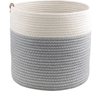 Корзина для хранения Bergenson Bjorn Ciary, Ø30x30 см, бежевая/серая TL-BB-BSKCR-CTN-30-3