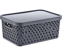 Корзина с крышкой KATRE Anthracite 12 л, арт. TURAN TRN-179-Anthr