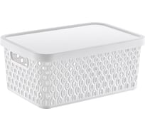 Корзина с крышкой KATRE White 12 л, арт. TURAN TRN-179-White