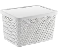 Корзина с крышкой TURAN KATRE White 18 л TRN-180-White