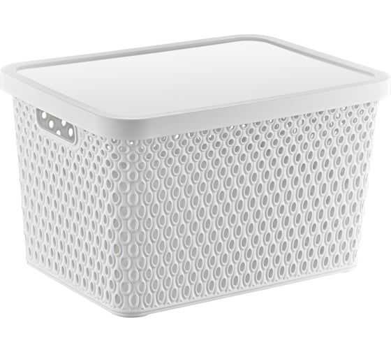 Корзина с крышкой TURAN KATRE White 18 л TRN-180-White 1