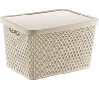 Корзина с крышкой TURAN KATRE Latte 18 л TRN-180-Latte