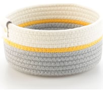 Корзина для хранения Bergenson Bjorn Lucy Ø21x10 см, бежевая/серая TL-BB-BSKLC-CTN-21-3