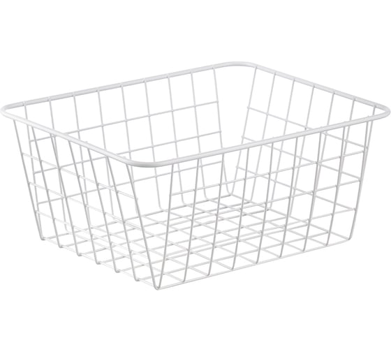 Корзина для хранения Bergenson Bjorn Mina, 28x22,5x12,5 см, белая HF-MN-BSKT-MT-WH-S