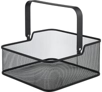 Корзина для хранения Bergenson Bjorn квадратная Ferrant, 25,4x25,4x12 см, черная BB000080