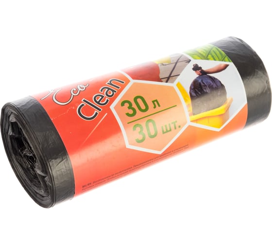Мешки для мусора Ecoclean (30 шт; 30 л; 6 мкм; 48х55 см) Концепция Быта 1664