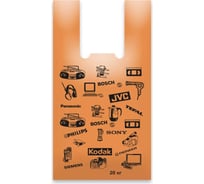 Пакет-майка ЮПЛАСТ Электроника 35+16x55 оранжевый ПНД 2000/100 2000/100 ЮМАЙ337