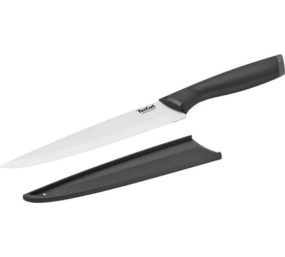Кухонный нож TEFAL K2213704 2100121731 стальной универсальный лезвие 200 мм прямая заточка серебристый 1839875