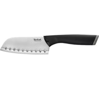 Кухонный нож TEFAL K2213604 2100121739 стальной сантоку лезвие 120 мм прямая заточка серебристый/черный 1839884