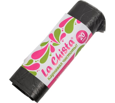 Мешки для мусора Lachista ЭКОНОМ 60 л/20 шт черные 870303