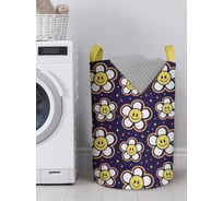 Корзина для белья в ванную, органайзер для хранения вещей JOYARTY Космос ромашек 60x40 см gaba_423870_L