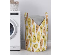 Корзина для белья в ванную, органайзер для хранения вещей JOYARTY Желтые смайлики 60x40 см gaba_423877_L