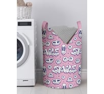 Корзина для белья в ванную, органайзер для хранения вещей JOYARTY Улыбки 60x40 см gaba_423872_L