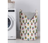 Корзина для белья в ванную, органайзер для хранения вещей JOYARTY Кактусы в горшке 60x40 см gaba_423251_L