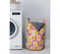 Корзина для белья в ванную, органайзер для хранения вещей JOYARTY Smiling face 50x35 см gaba_423257_M