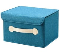 Ящик для хранения вещей Nonstopika ZDK Homium, бирюзовый, складной короб с крышкой ourbo03