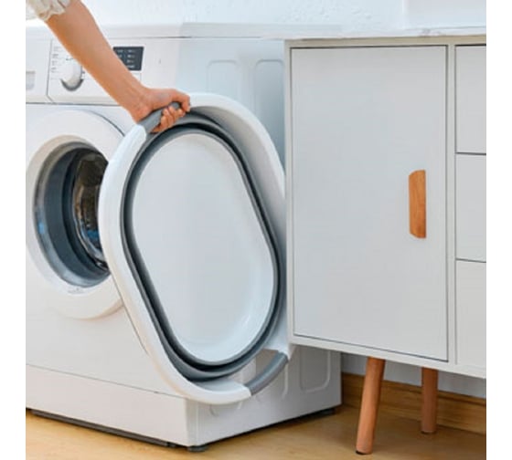 Складной тазик SL силиконовый SM-PR139/GY (серый, 39 литров) SanTrade 4506