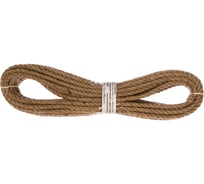 Джутовая веревка 3-х прядная d 6мм 15 м Шпагат 030245