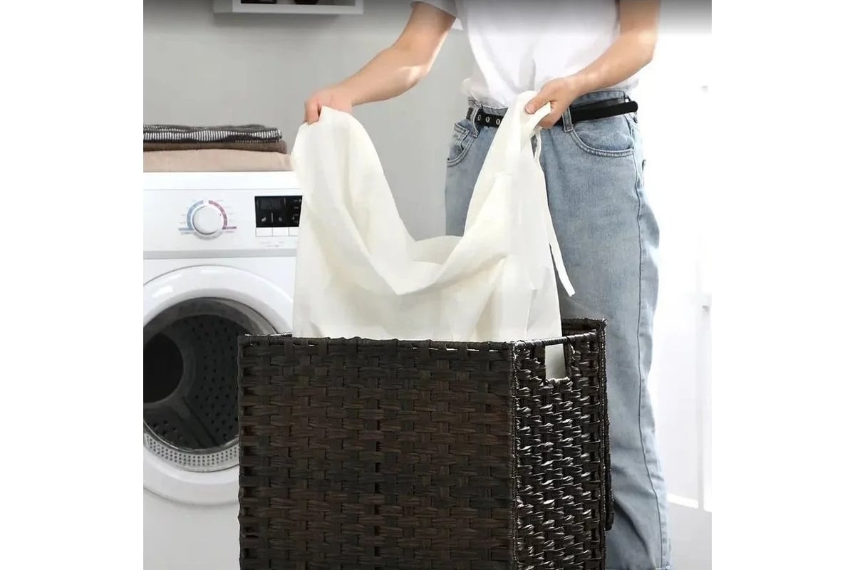 Корзина для белья Homium for Home, One, 46x33x60 см, под ротанг laundry11 -  выгодная цена, отзывы, характеристики, фото - купить в Москве и РФ