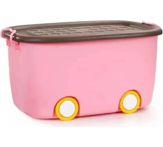 Набор ящиков для хранения на колесах Homium большой, 2 шт., розовый set2boxbig0001pink