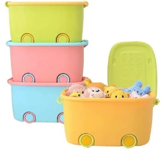 Ящик для хранения на колесах ZDK большой, желтый boxbig0001/yellow