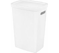 Корзина для белья Econova velvet, 450x360x630мм, 60л (белый) 433246316