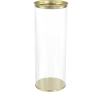 Тубус Дон Баллон Цилиндр с крышкой, 9,2x25 см, прозрачный/золото, 1 шт 6015391