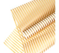 Упаковочная матовая пленка Дон Баллон 0.6x10.3 м, Полосы Люкс, Золото, 1 шт. П238